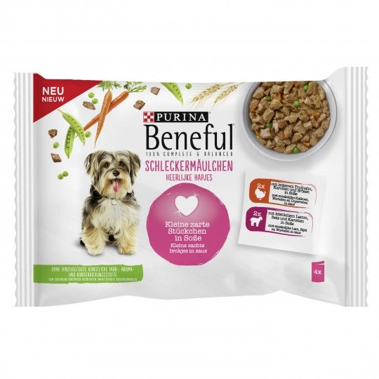 Purina Beneful Schleckermäulchen Lamm & Truthahn 4x 100G 1 Purina Beneful Schleckermäulchen Lamm & Truthahn 4x 100G
