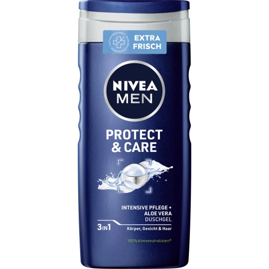 NIVEA Men 3in1 Duschgel Protect & Care 250ML 1 NIVEA Men 3in1 Duschgel Protect & Care 250ML